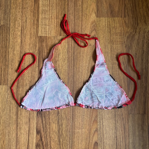 !SOLD! ED HARDY Vintage Y2K Rare Red White Skull Love Kills Slowly Bikini Set - Picture 8 of 12